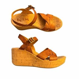 Korks 6 Tan Denica Cork Wedge Sandal Korkease